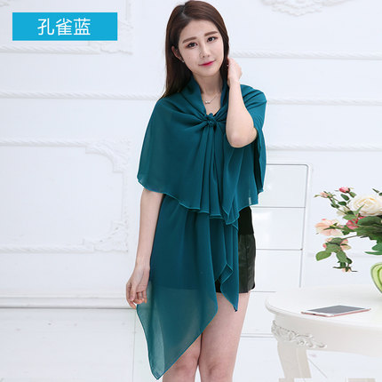 百变披肩丝巾春秋季围巾女长款多功能百搭魔术夏防晒衣外套雪纺衫