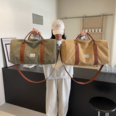 短途旅行包女大容量行李袋男帆布旅行袋轻便手提待产包单肩健身包