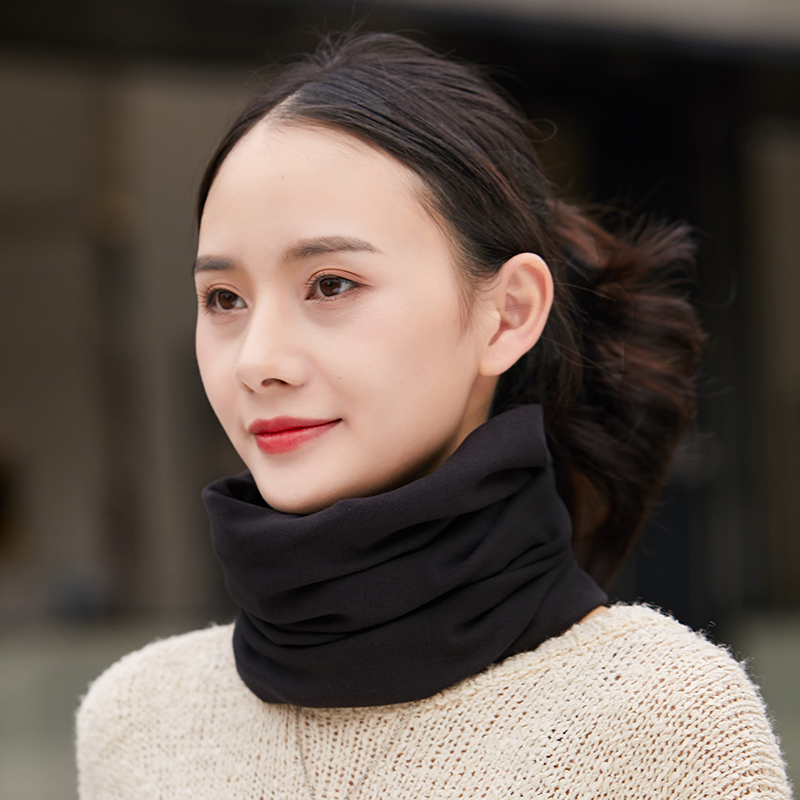 多功能围脖女春秋户外骑车跑步围巾加厚保暖脖套月子帽护颈椎护脖