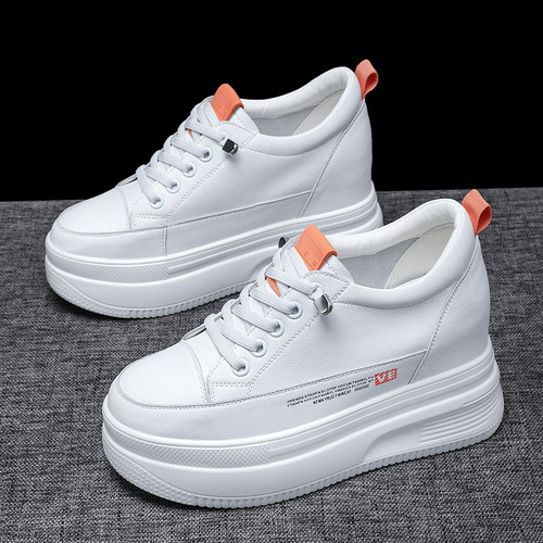 内增高显脚小10CM厚底小白鞋