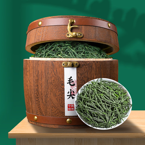 圆木桶装2025新茶明前毛尖茶400g
