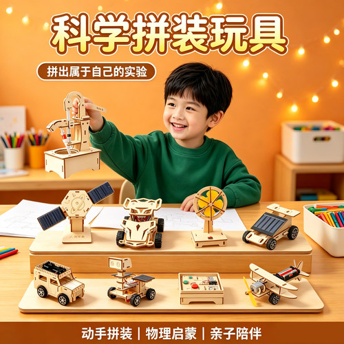 儿童DIY拼装科学实验益智套装