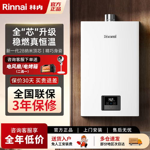 林内智能恒温强排式天然气