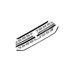 适用于大众23-25款速腾中网装饰车贴纸改装亮黑黑化中网饰条贴膜