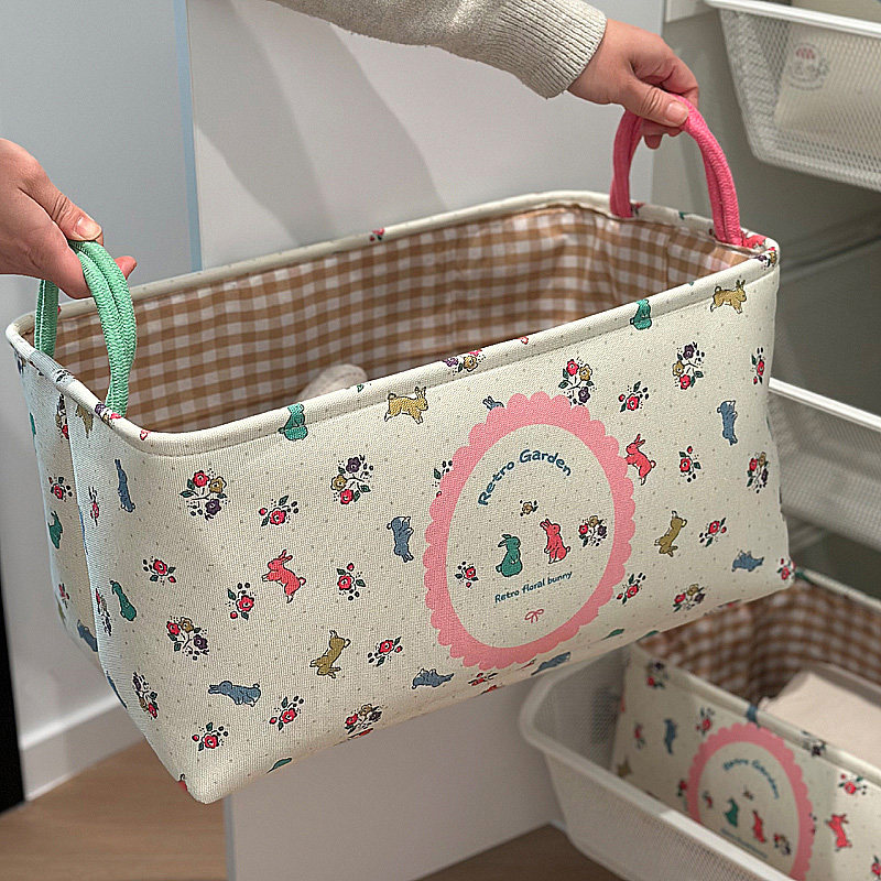 加厚布艺卡通桌面收纳筐宿舍衣服杂物储物筐车载零食可水洗收纳盒,收纳整理,收纳筐,淘宝优惠券,粉丝福利购,淘宝优惠卷