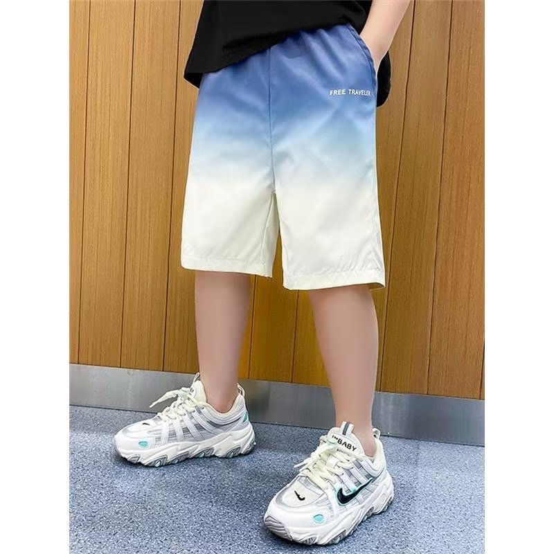 渐变五分冰丝运动休闲裤薄款透气