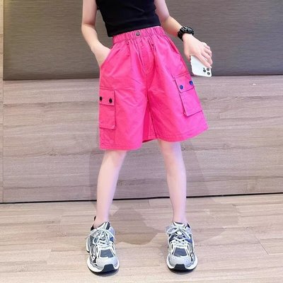 冰丝速干登山工装短裤女大童夏装