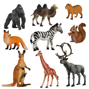 儿童玩具仿真野生动物模型骆驼猩猩驯鹿早教机构亲子互动启蒙益智