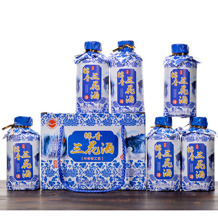 礼盒装桂林三花酒小酒53度糯米陈酿白酒糯香三花125ml*6整提送人