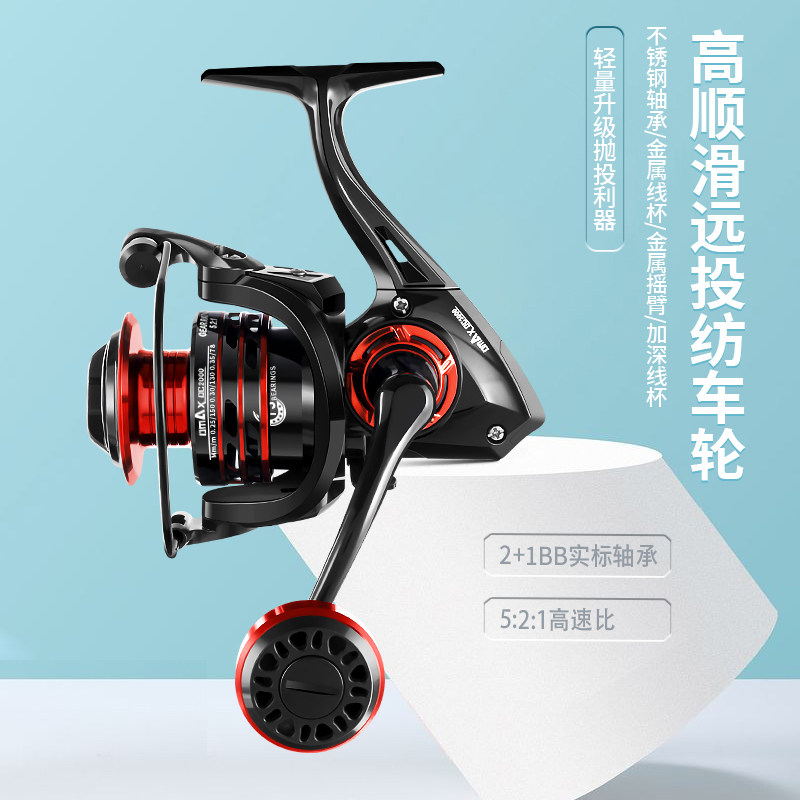 垂弦全金属纺车轮路亚渔轮远投图片