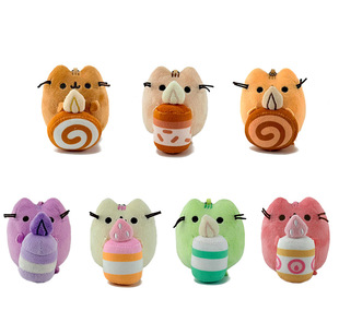 Pusheen胖吉猫毛绒公仔挂件猫咪玩偶甜品蛋糕系列钥匙扣包挂礼物