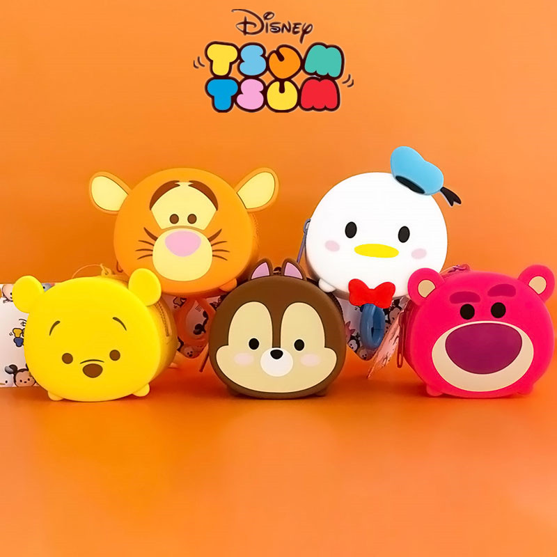 迪士尼tusm松松挂件收纳包硅胶包钥匙扣挂饰耳机零钱拎包生日礼物