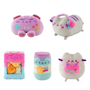 Pusheen胖吉猫2025街机游戏机饮料罐毛绒公仔可爱猫咪玩偶抱枕