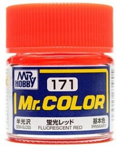 MR.HOBBY/郡仕 C171 荧光红色 10ml油性模型油漆
