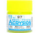 MR.HOBBY ACRYSION系10ml水性模型油漆 荧光黄色 郡仕 N97