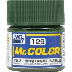 MR.HOBBY/郡仕 C129 浓绿色 10ml油性模型油漆