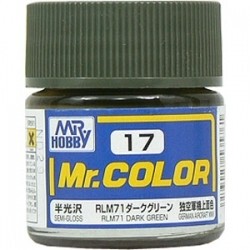 MR.HOBBY/郡仕 C17 RLM71暗绿色 10ml油性模型油漆