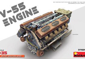MINIART 37025 V-55 战车用四冲程V型12缸液冷柴油引擎 塑料拼装