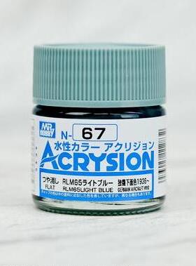 MR.HOBBY/郡仕 N67 RLM65浅蓝色 ACRYSION系10ml水性模型油漆