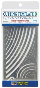 长谷川 71106/TP6 带刻度平行弧线定位刻线模板