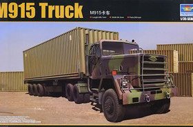 TRUMPETER/小号手 01015 美国M915挂式重型卡车及40英尺集装货柜