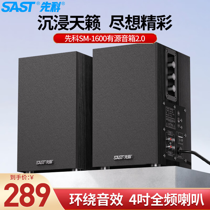 先科SM1600有源2.0声道低音炮