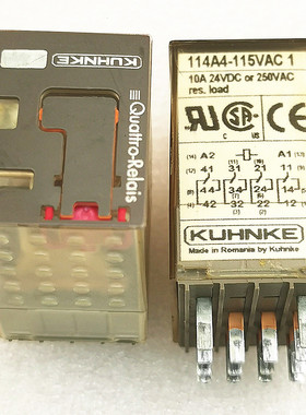 114A4-115VAC-1  KUHNKE继电器114A4-24VDC 原装德国正品 Z366.02