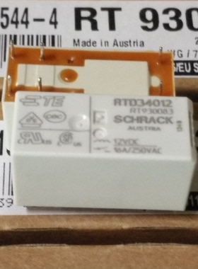 RTD34012 全新原装泰科继电器RTD34012 16A 12VDC RT930083
