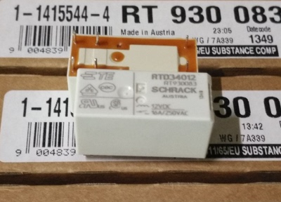 RTD34012 全新原装泰科继电器RTD34012 16A 12VDC RT930083