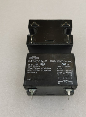 841-P-1A-S 100/120VAC 松川继电器30A 120AC 现货可直拍