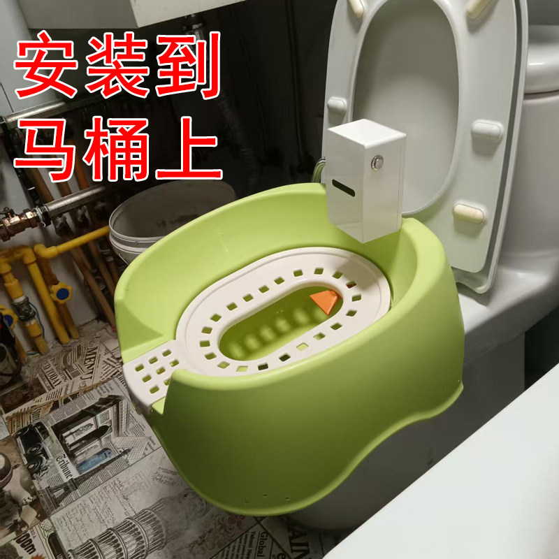 全自动冲水猫厕所红外感应智能猫砂盆猫马桶训练器宠物蹲便盆厕所
