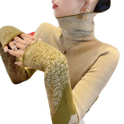 蜜熙高领毛衣打底百搭针织内搭