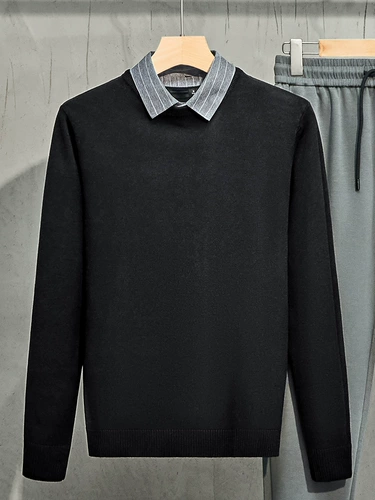 Осенний комплект, свитер, трендовая трикотажная рубашка для отдыха, 2025 года