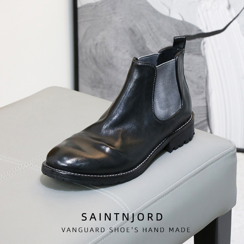 圣尼约德马皮水洗切尔西靴