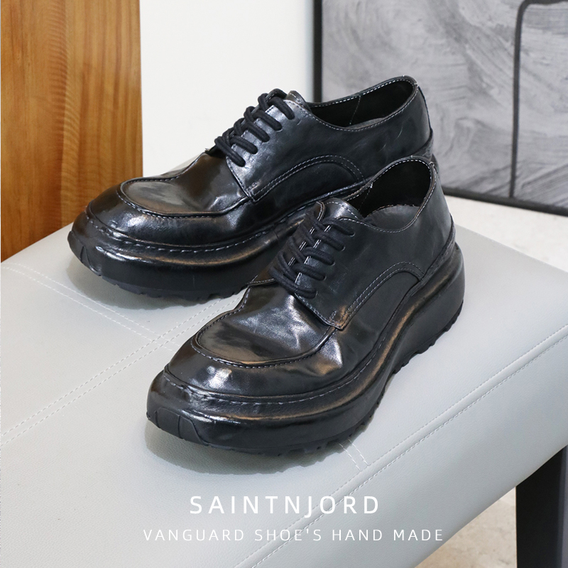 圣尼约德商务休闲厚底德比鞋