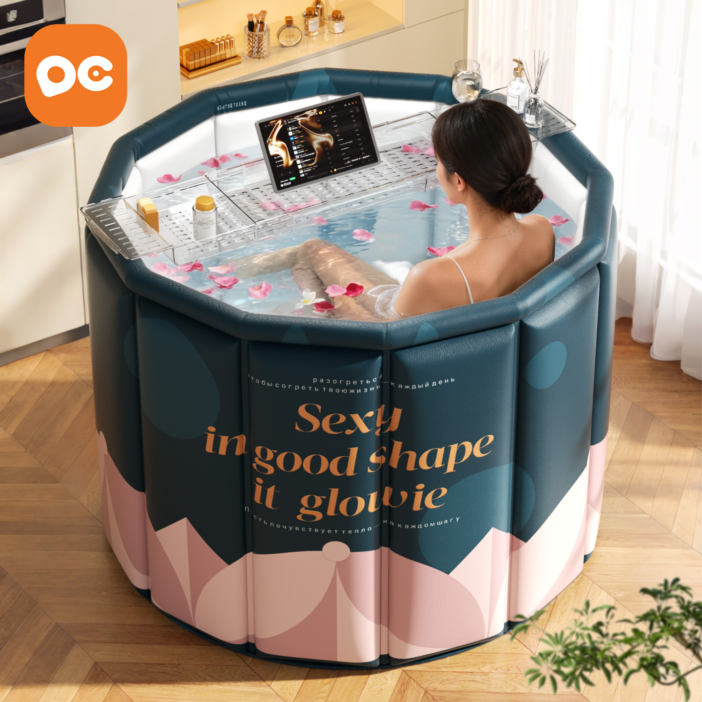 泡澡桶折叠大人家用洗澡桶儿童成人全身沐浴游泳泡浴浴缸浴盆浴桶