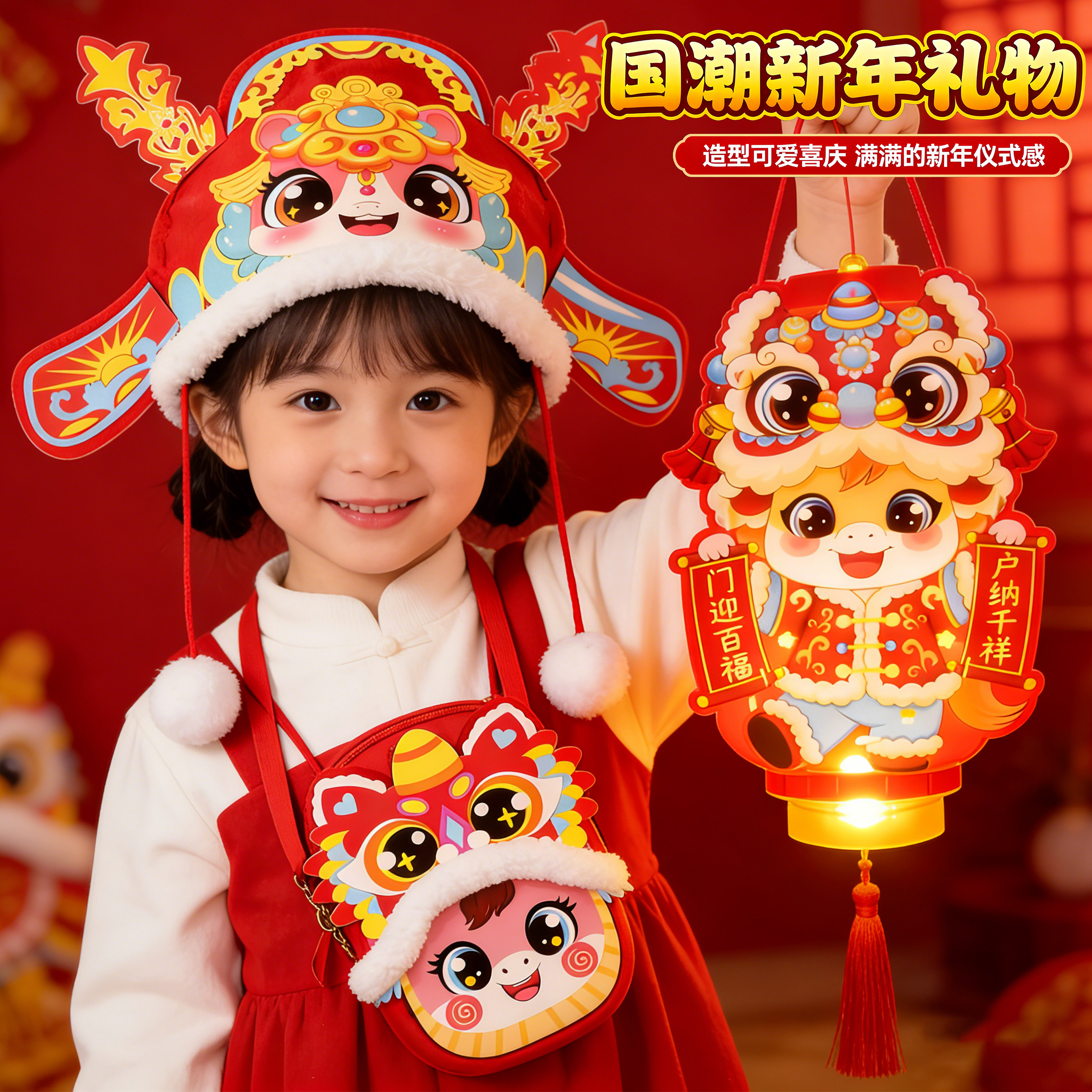 2026新年马头帽手工diy材料包全套元旦幼儿园自制装饰儿童玩具女3,玩具/童车/益智/积木/模型,其他手工制作,淘宝优惠券,粉丝福利购,淘宝优惠卷