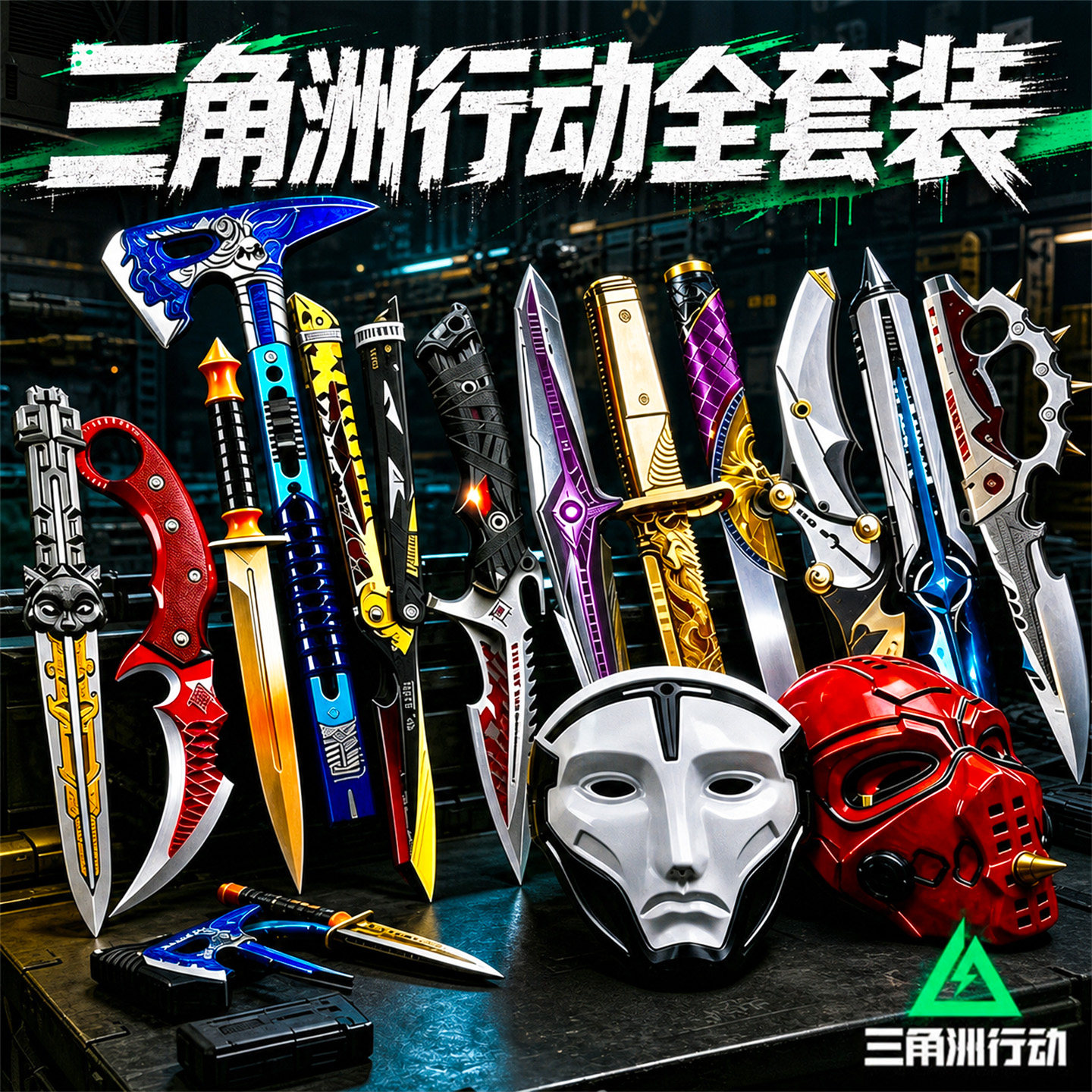 三角洲行动正版周边未开刃模型合图片