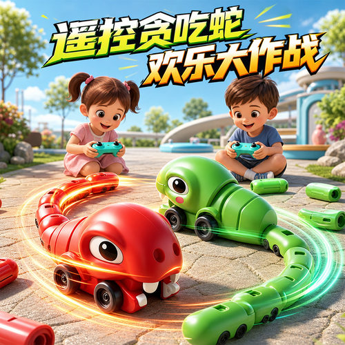 儿童遥控贪吃蛇电动吞吃玩具车