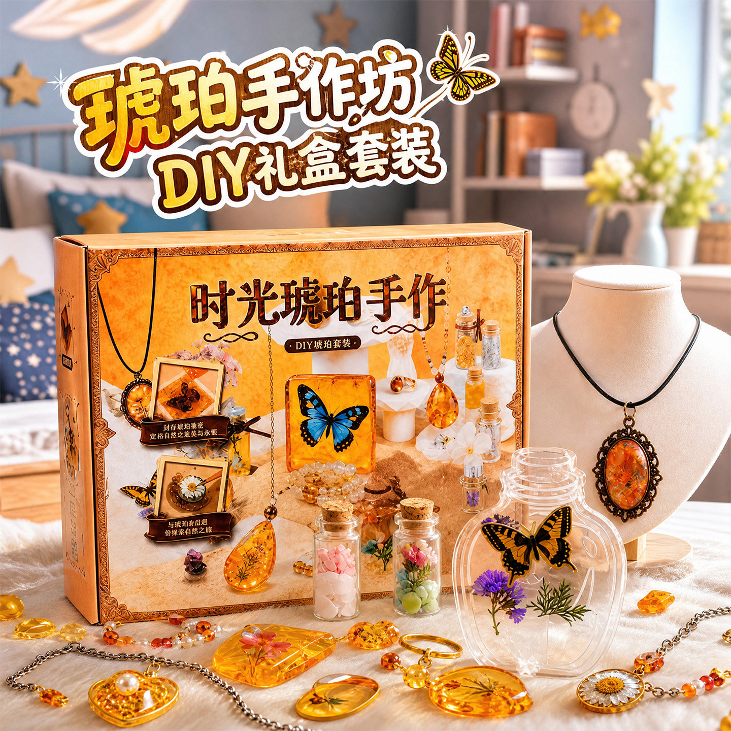 琥珀手作儿童diy玩具手工自制作昆虫标本观察工具3到6岁创意礼物5