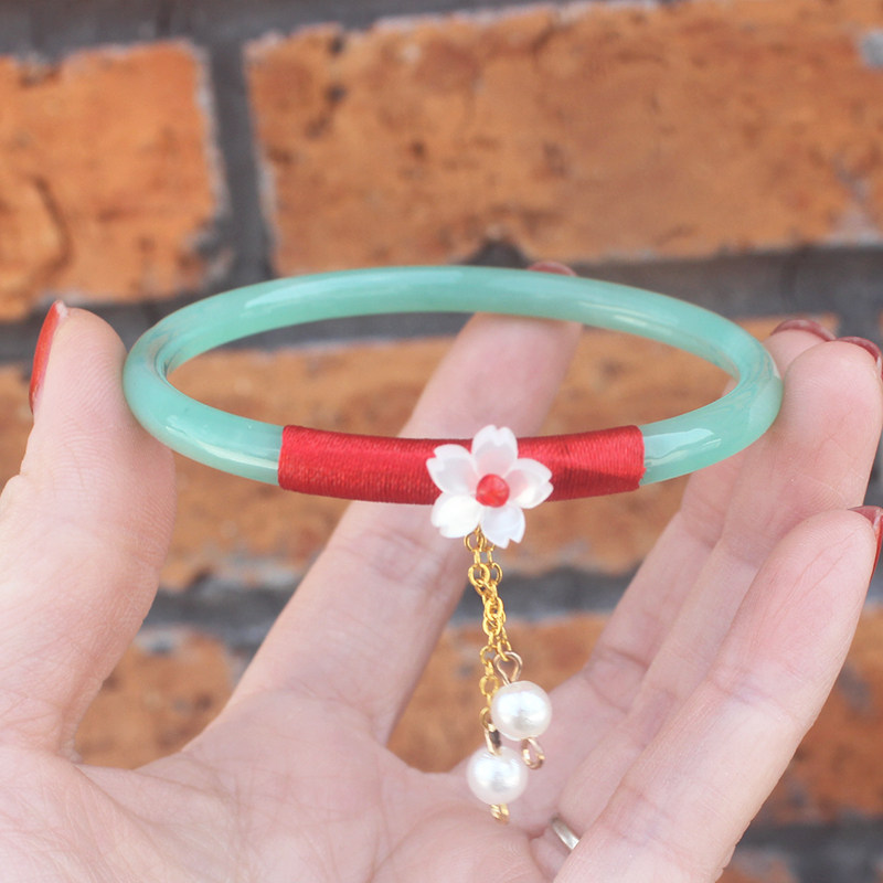 ORIGINAL JINGLE BRACELET ACCESSORIES GLASS BRACELET WOMEN ANCIENT STYLE STEP BY STEP HANFU ACCESSORIES CUTE AND SWEET CHINESE STYLE