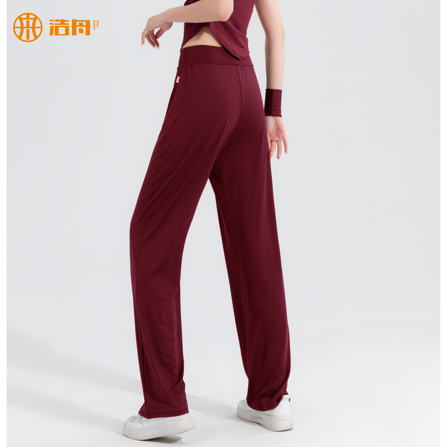 浩舟女春夏新款健身裤广场舞跳操健身操长裤健美操下装直筒运动裤