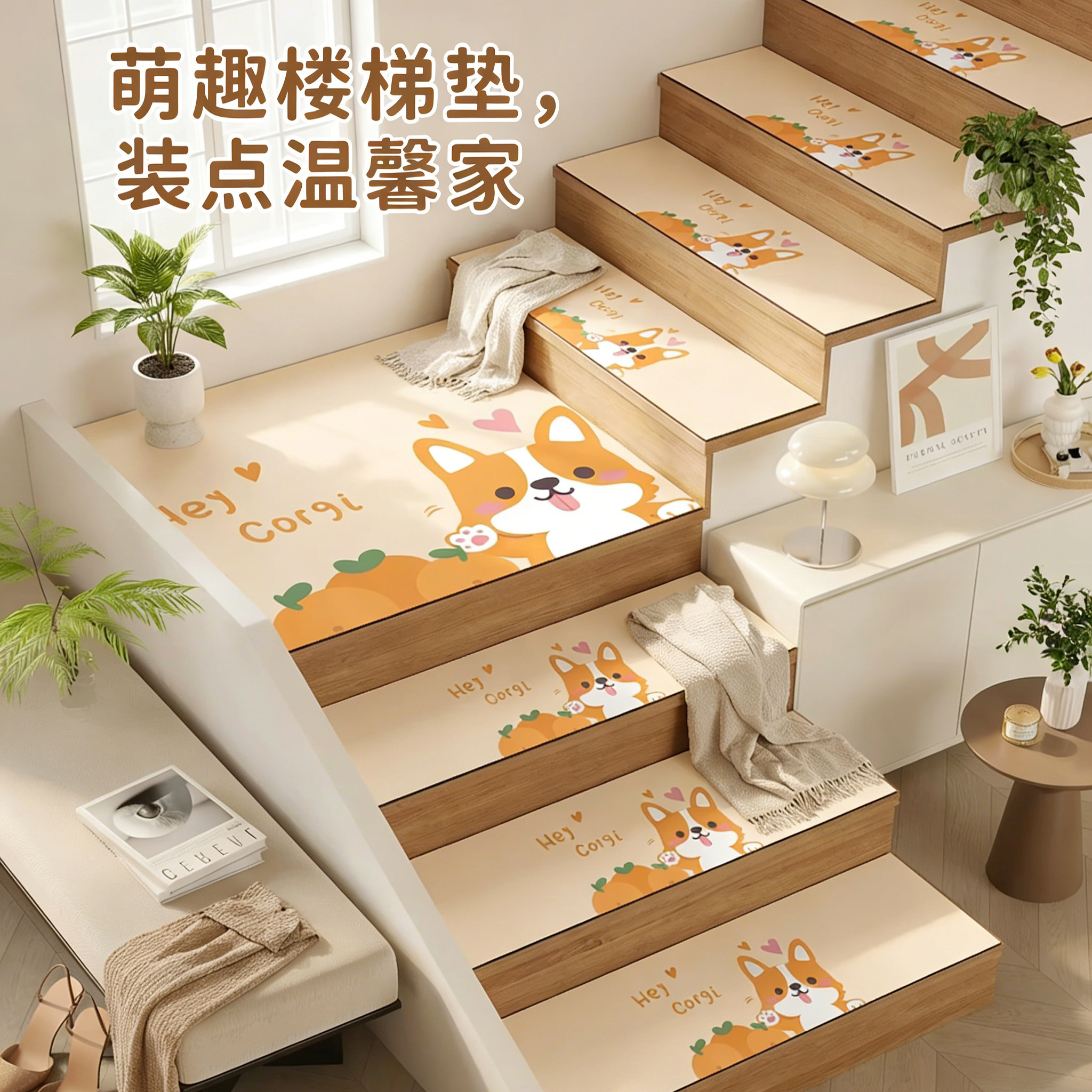 楼梯踏步垫免胶自粘免洗防滑垫子图片
