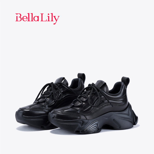 bellalily欧美厚底增高老爹鞋