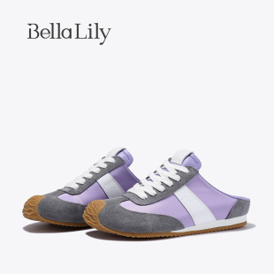 舒适半拖鞋 女通勤知性平底鞋 气质高级感包头鞋 BellaLily2025夏季