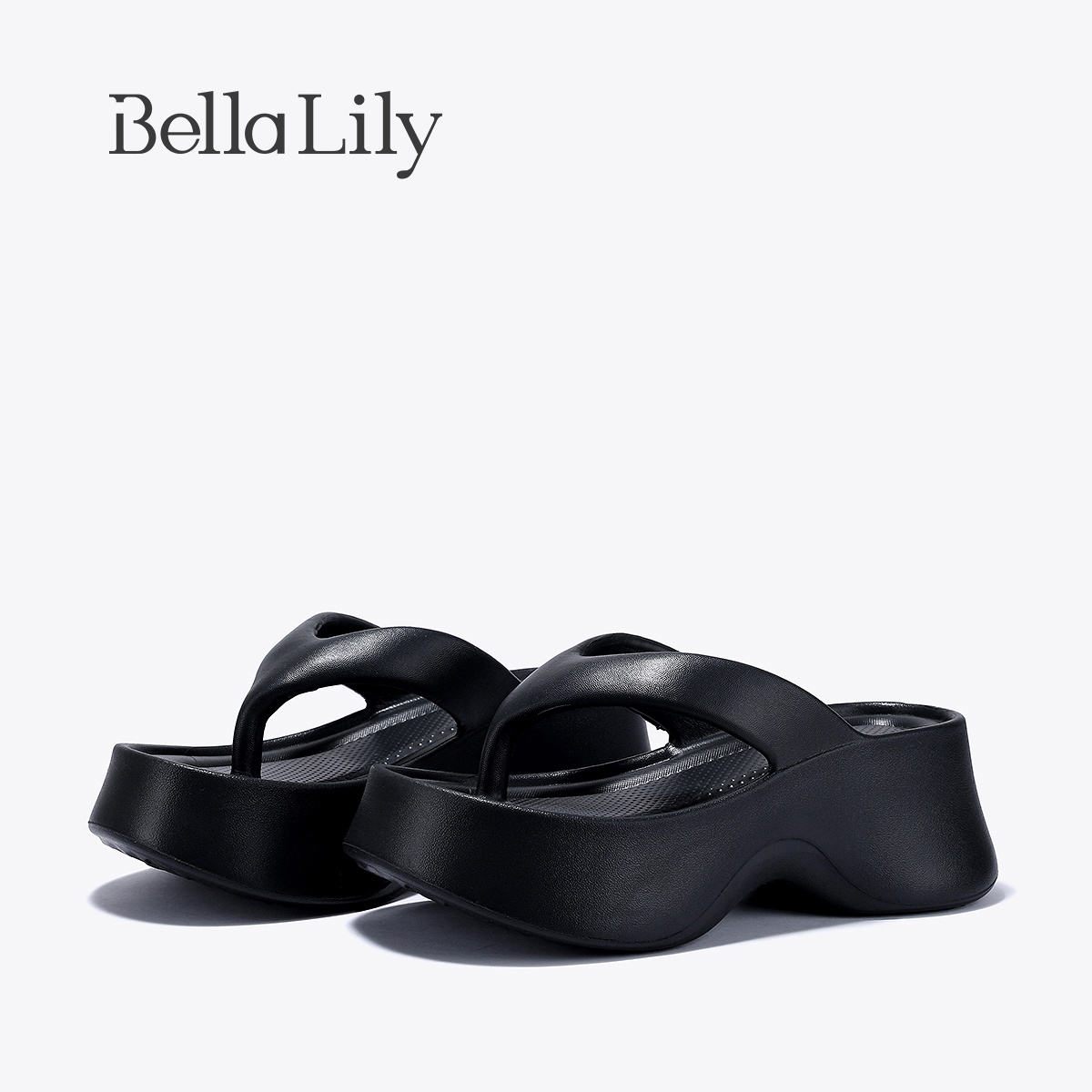 BellaLily2025夏季新款踩屎感增高人字拖女舒适厚底凉拖轻便拖鞋