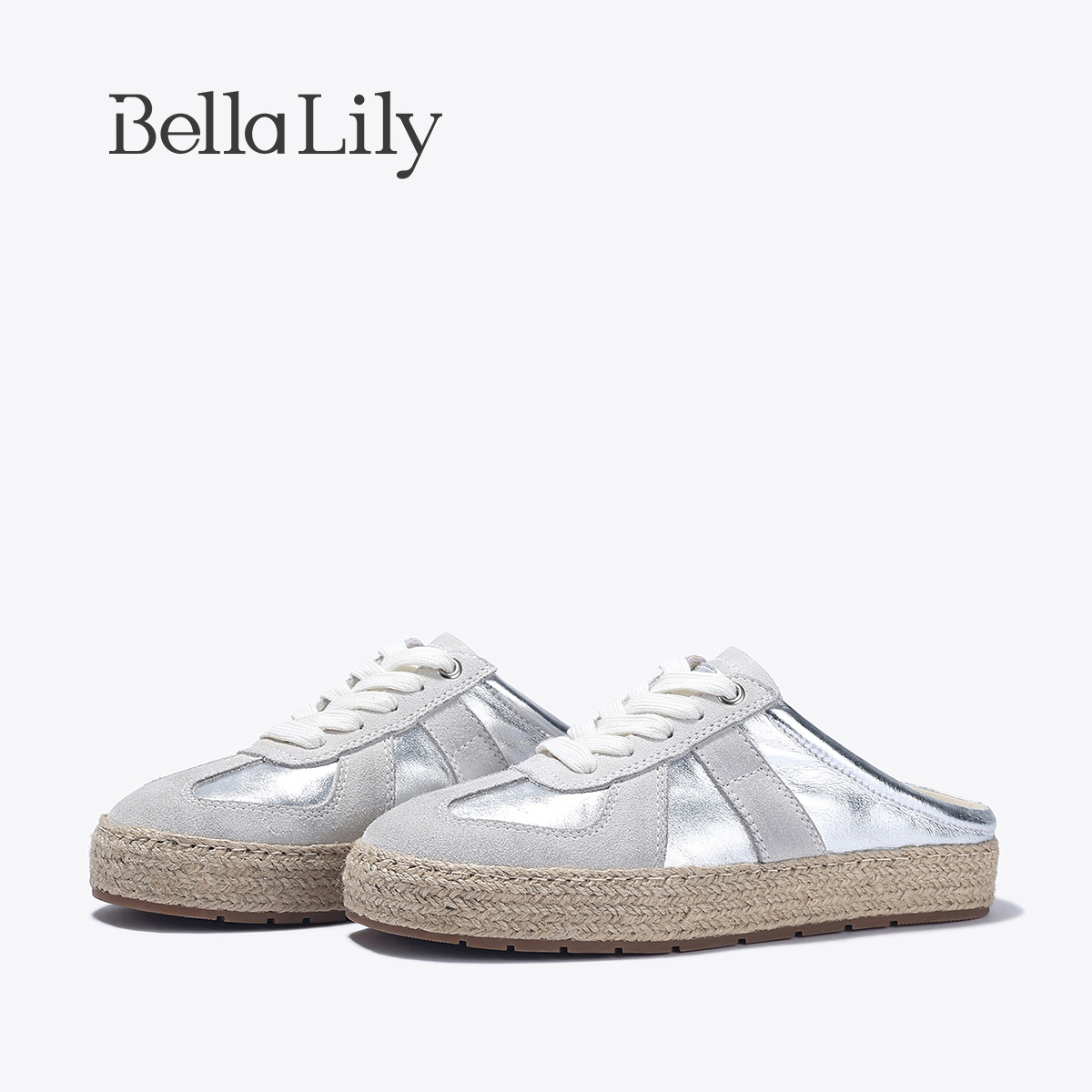 BellaLily2025春新款舒适渔夫鞋减龄厚底德训鞋一脚蹬包头半拖鞋