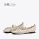 新款 法式 羊皮芭蕾舞单鞋 BellaLily2026春季 女一字带浅口玛丽珍鞋