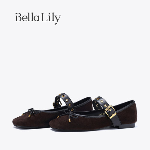 BellaLily新款平底复古玛丽珍鞋女原创单鞋新中式奶奶鞋 - 封面