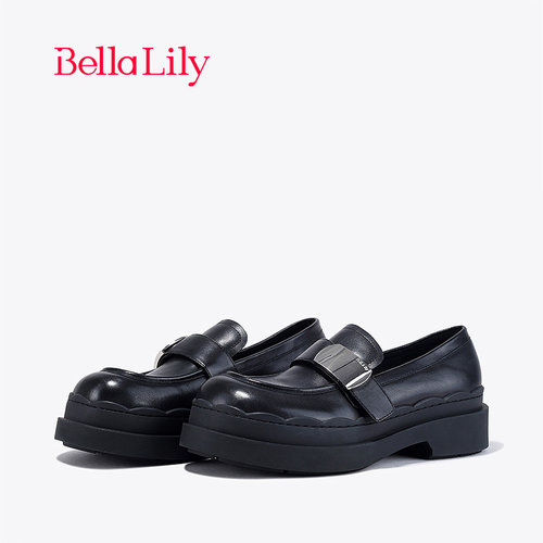 bellalily英伦厚底增高乐福鞋
